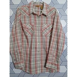 Mens Wrangler Pearl Snap Button Front Size XL